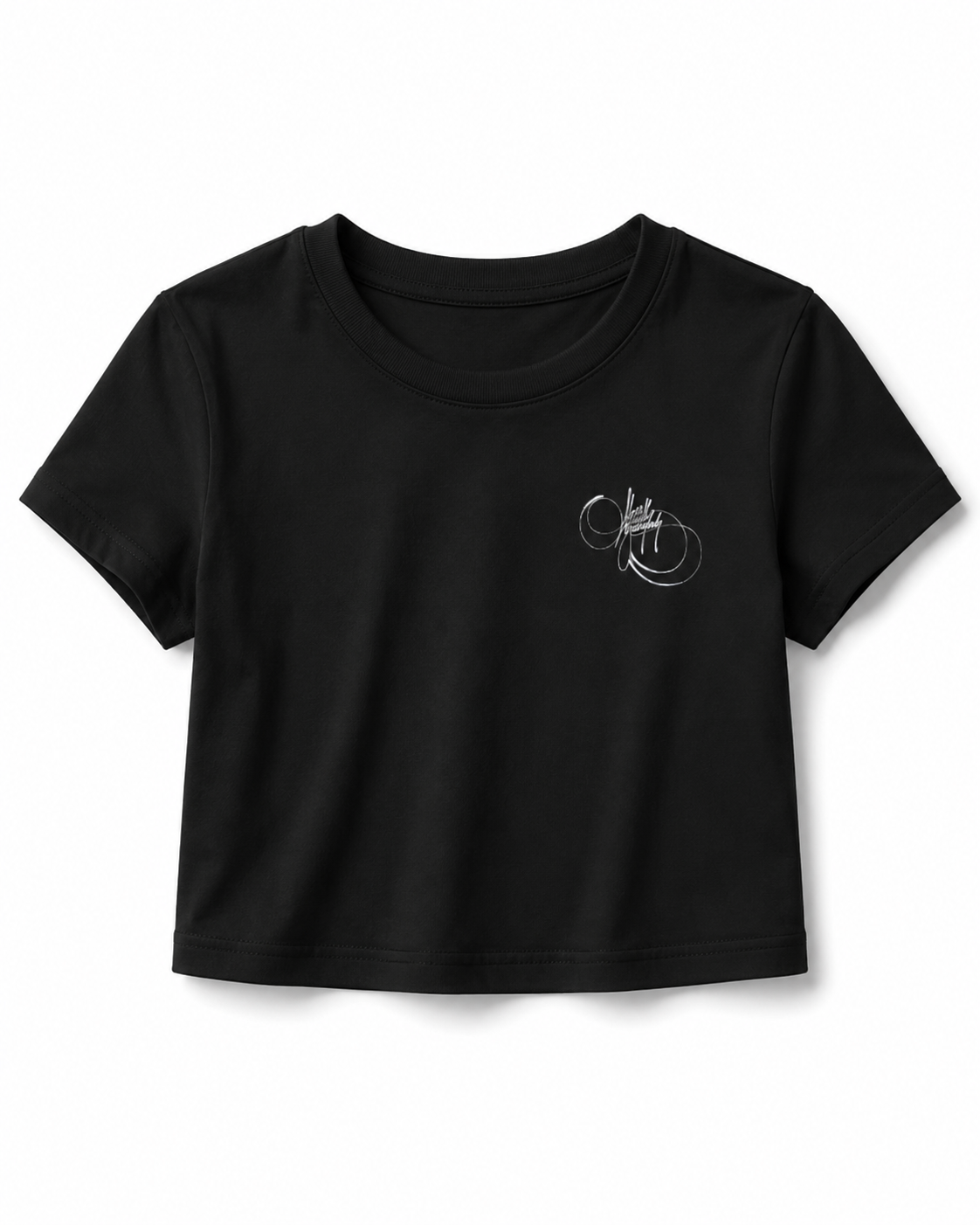ALONE WITH EVERYBODY BABY TEE - BLACK