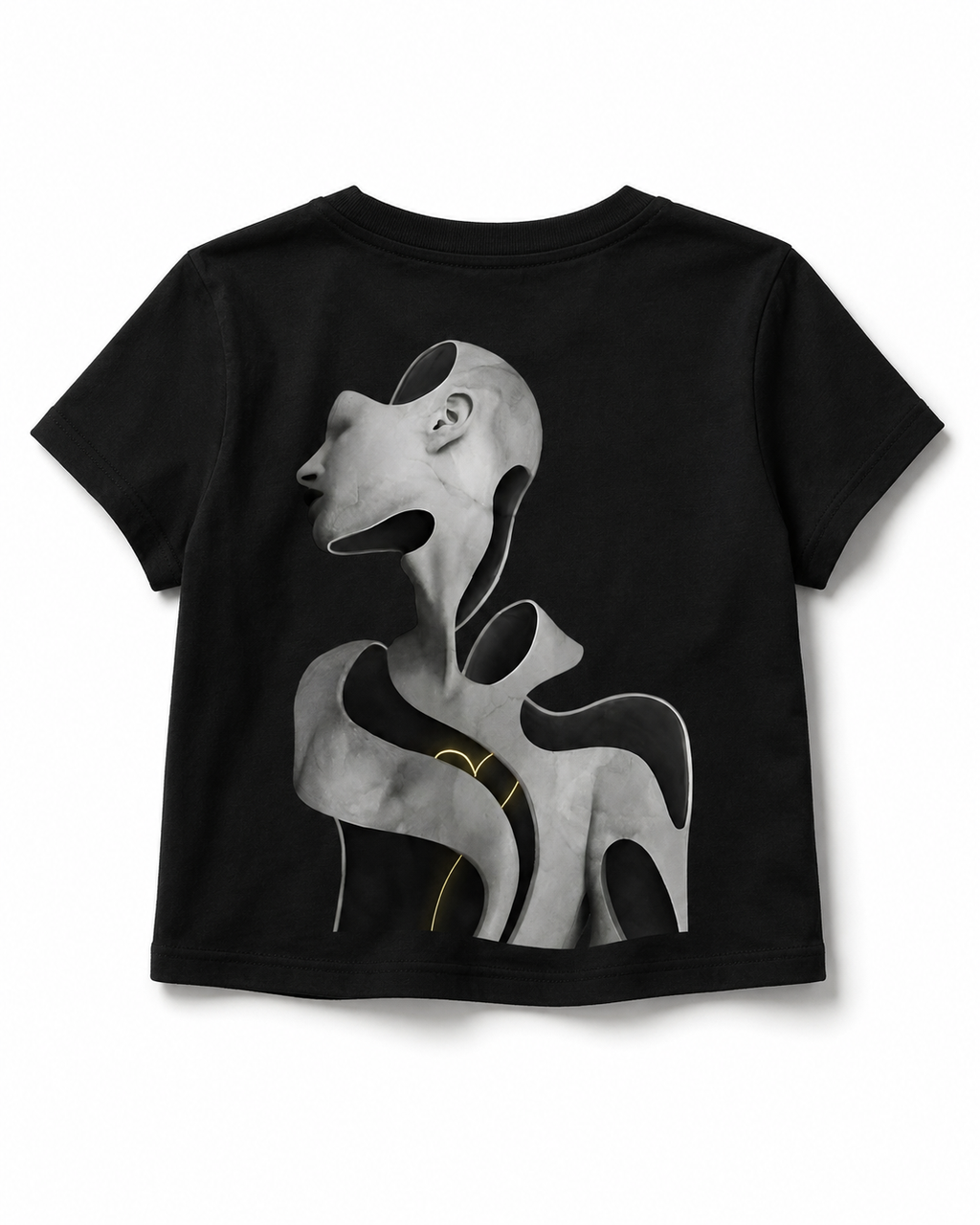 ALONE WITH EVERYBODY BABY TEE - BLACK