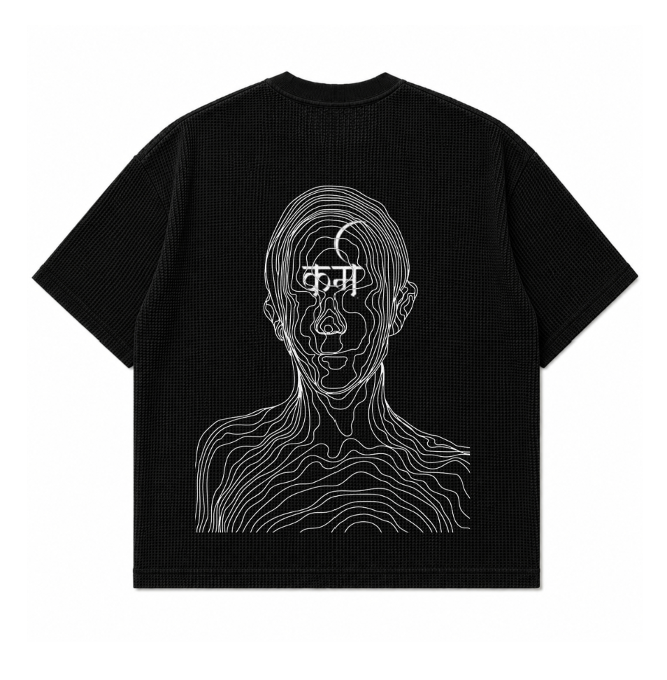 END IS THE BEGINNING BOXY FIT WAFFLE T-SHIRT