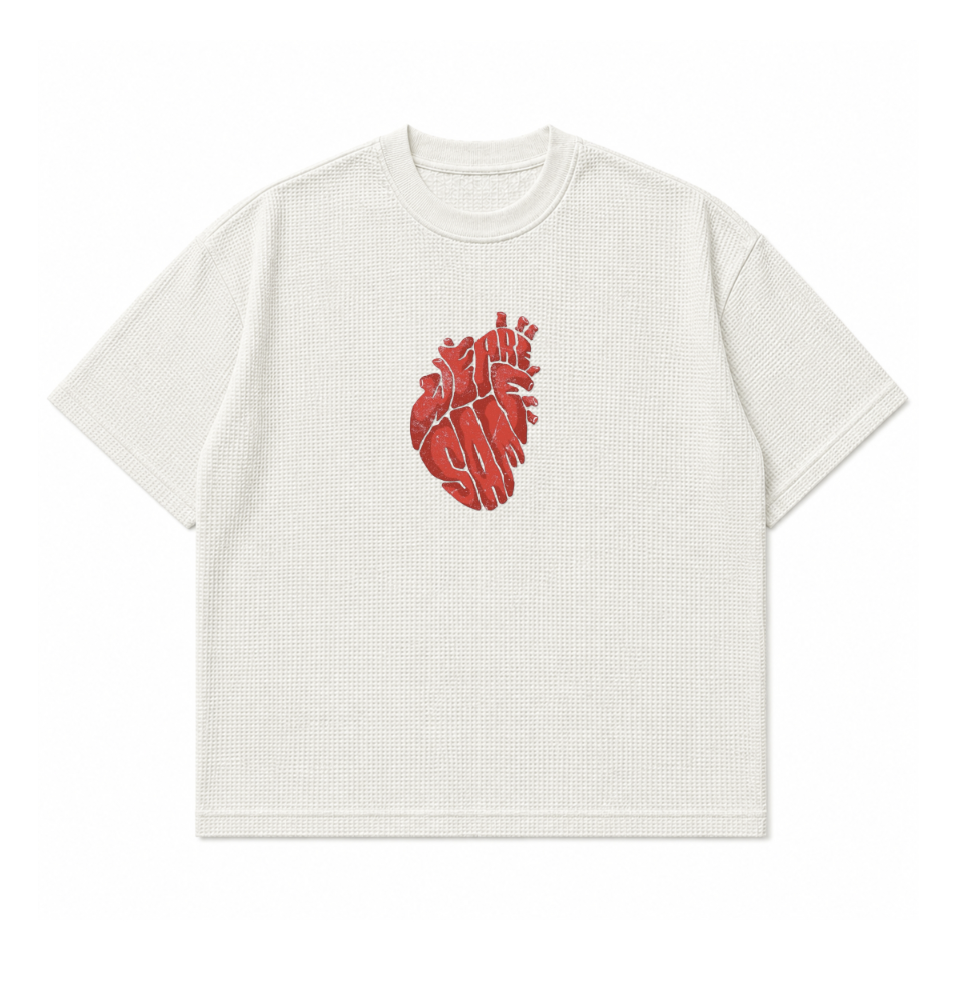 DREAD HEART BOXY FIT WAFFLE T-SHIRT