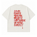 DREAD HEART BOXY FIT WAFFLE T-SHIRT